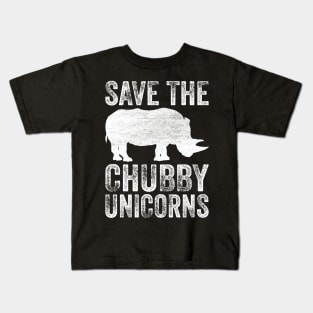 Save The Chubby Unicorns Funny Rhino Kids T-Shirt
